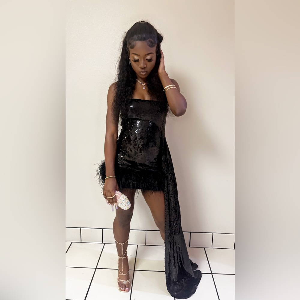 Black Sequin mini dress